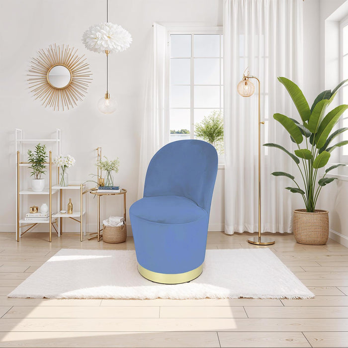 Loretta Velvet Lightweight Barrel Accent Chair | Dusty Pink, Grey, Blue & Stone