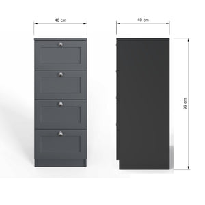 FWStyle Artus Shaker 4 Drawer Chest Of Drawers