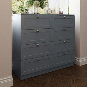 FWStyle Artus Shaker 8 Drawer Chest Of Drawers Matt Grey or Matt White