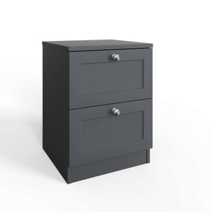 FWStyle Artus Shaker 2 Drawer Bedside Table Nightstand