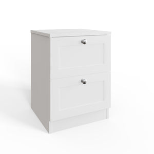FWStyle Artus Shaker 2 Drawer Bedside Table Nightstand