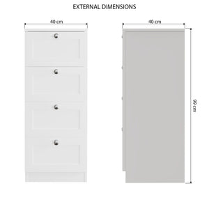 FWStyle Artus Shaker 4 Drawer Chest Of Drawers