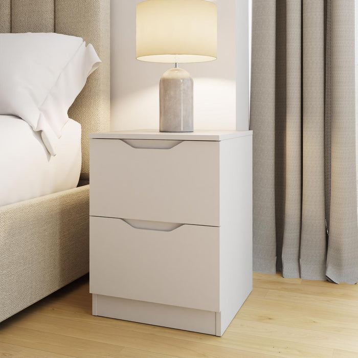 Luno 2 Drawer Bedside Table / Nightstand