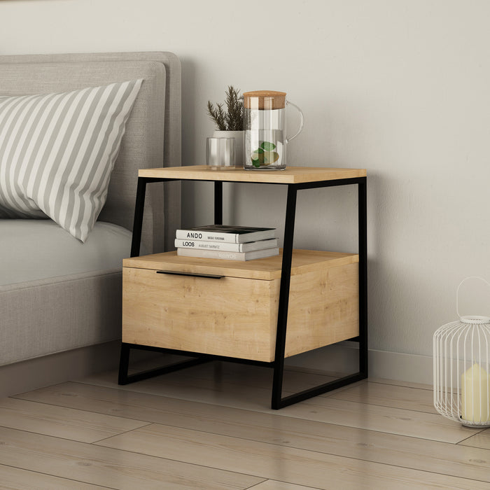 Pal Modern Nightstand (45cm Wide) - Available in Anthracite, Ash Green, Mocha Grey & Oak