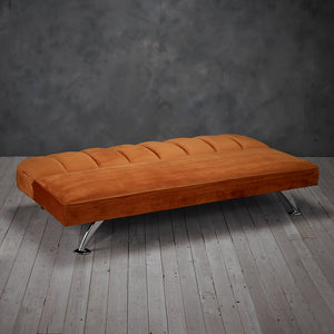 Brighton Velvet Sofa Bed - Orange