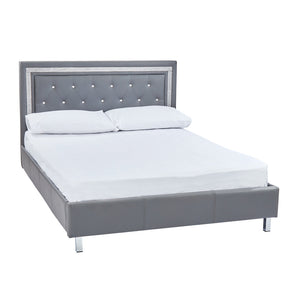 LPD Crystalle Faux Leather Bed Frame