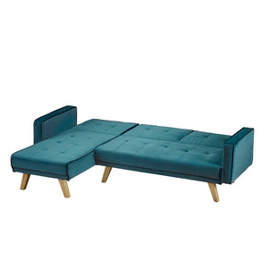 Kitson 3 Seater Sofa Bed - Teal Velvet