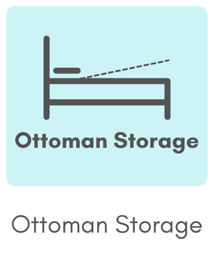 Oyster Storage Ottoman Bed Frame