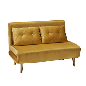 Madison 2 Seater Sofa Bed Mustard