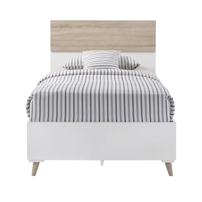 Stockholm 3ft (single) Bed Frame in Oak and White