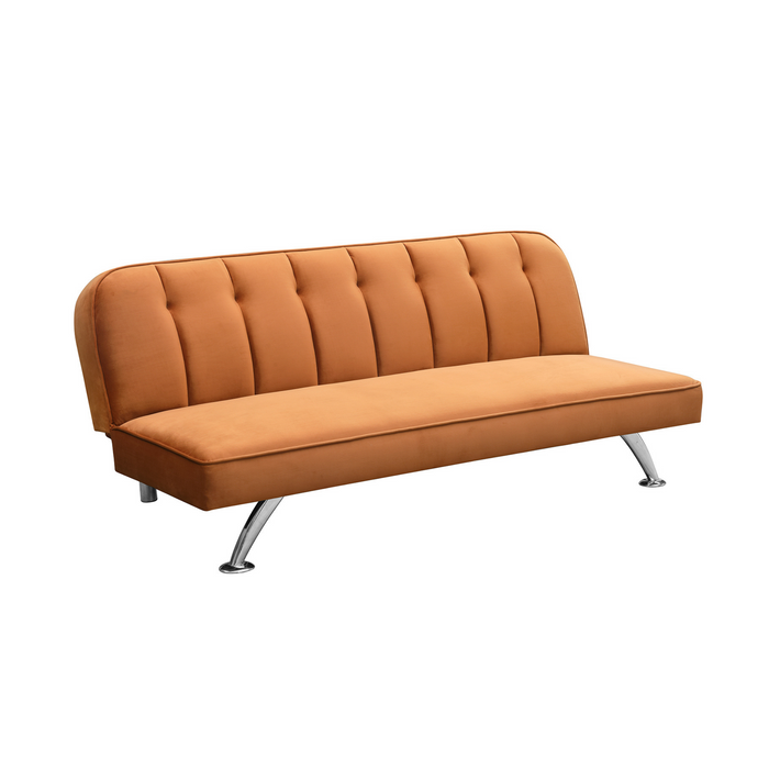 Brighton Velvet Sofa Bed - Orange