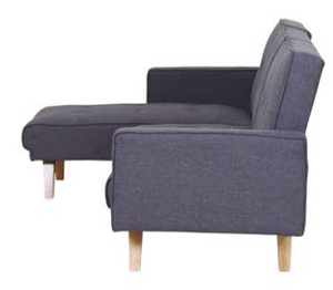 Kitson 3 Seater Sofa Bed - Charcoal Linen